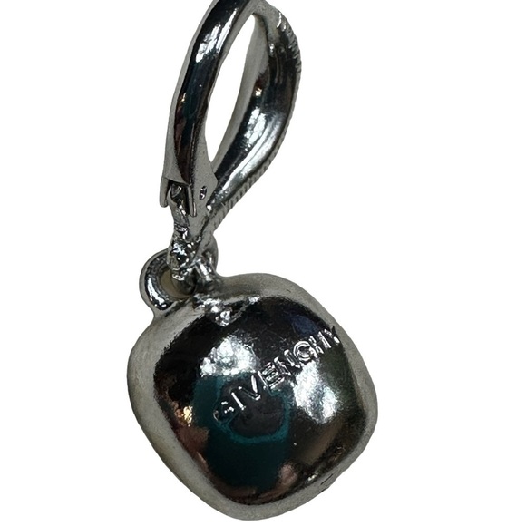 Givenchy Blue Crystal Silver Dangle Earrings - Picture 9 of 9